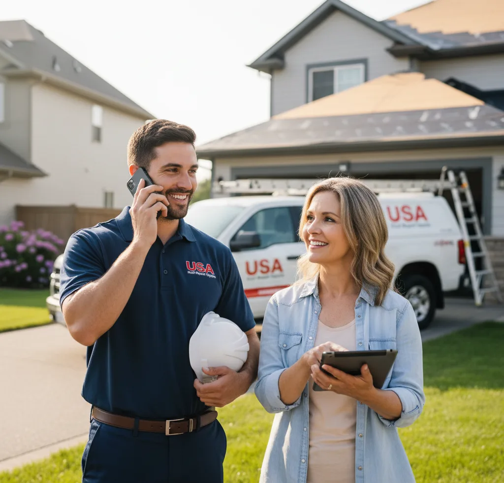 USA Roof Repair Experts customer support in Holcomb